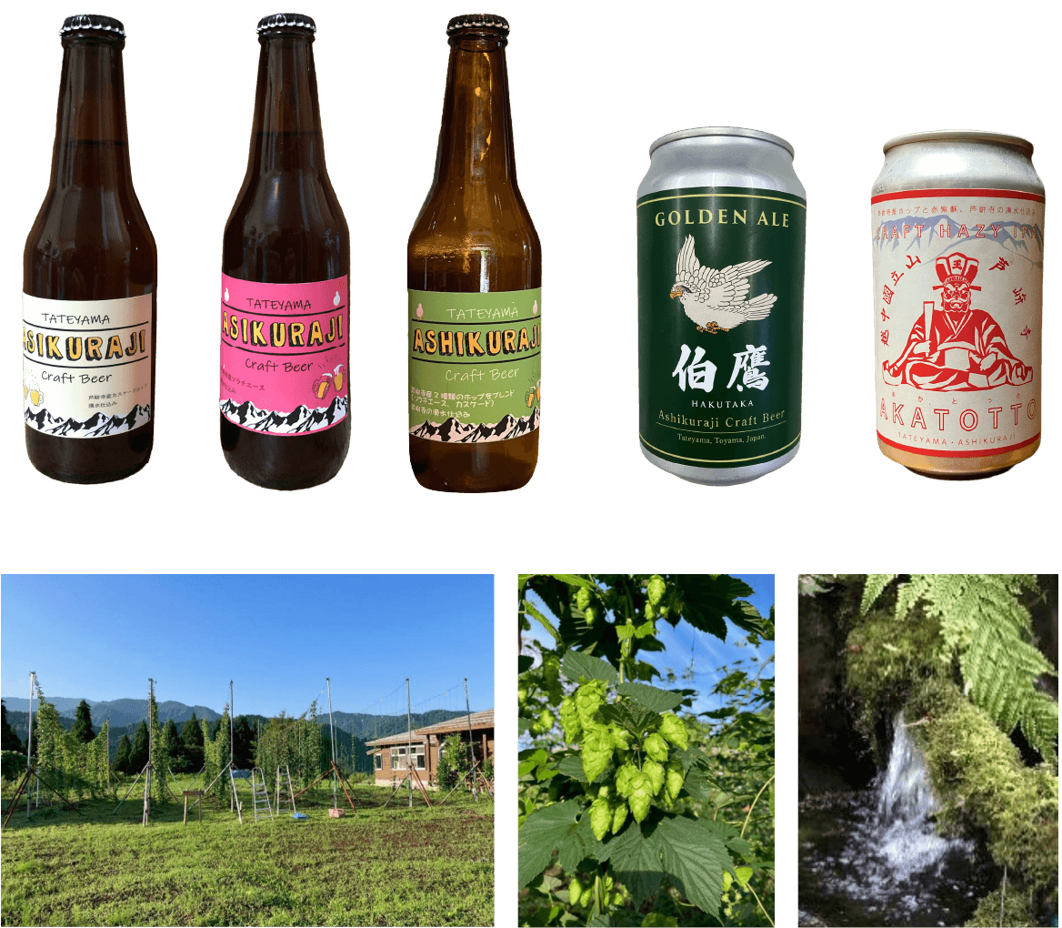Food TATEYAMA ASHIKURAJI Craft Beer Brewed with hops and spring water from Ashikuraji!